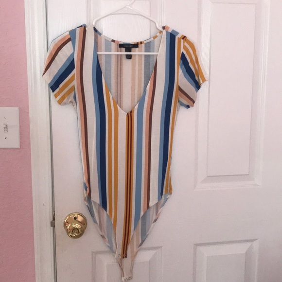 Multicolored striped body suit - Picture 1 of 3
